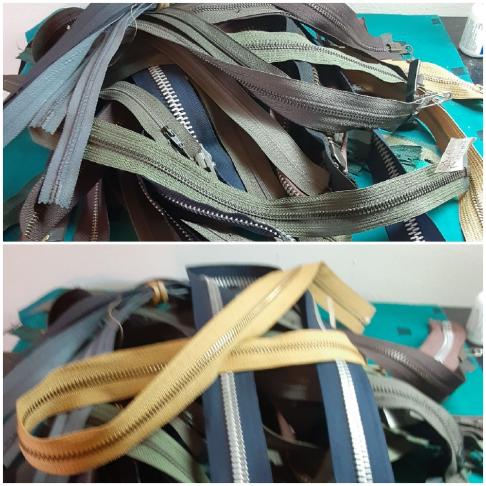 Zippers galore. Large select of zippers